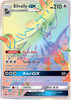 Silvally-GX z edície Crimson Invasion, karta č.119