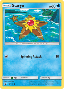 Staryu z edície Crimson Invasion, karta č.15