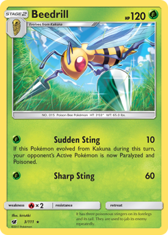 Beedrill z edície Crimson Invasion, karta č.3