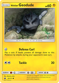 Alolan Geodude z edície Crimson Invasion, karta č.32