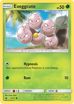 Exeggcute z edície Crimson Invasion, karta č.4