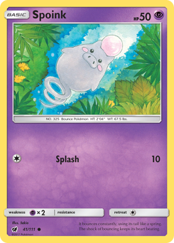 Spoink z edície Crimson Invasion, karta č.41