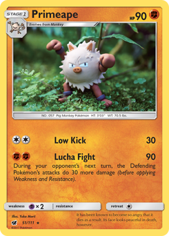 Primeape z edície Crimson Invasion, karta č.51