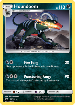 Houndoom z edície Crimson Invasion, karta č.59