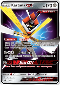 Kartana-GX z edície Crimson Invasion, karta č.70