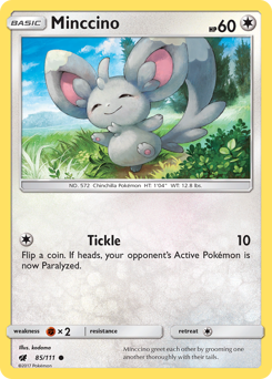 Minccino z edície Crimson Invasion, karta č.85