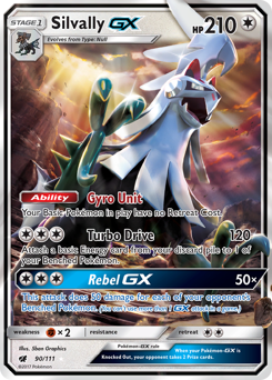 Silvally-GX z edície Crimson Invasion, karta č.90
