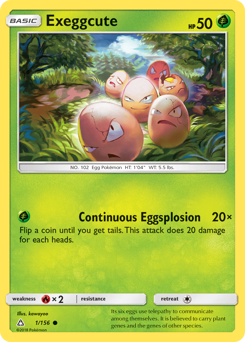 Exeggcute z edície Ultra Prism, karta č.1