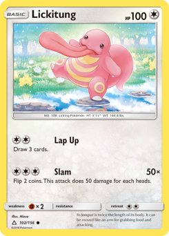 Lickitung z edície Ultra Prism, karta č.102