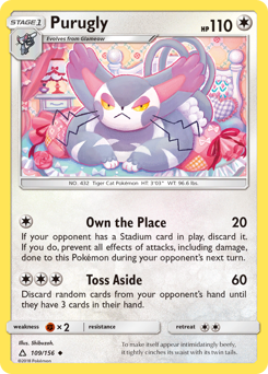 Purugly z edície Ultra Prism, karta č.109