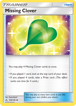 Missing Clover z edície Ultra Prism, karta č.129