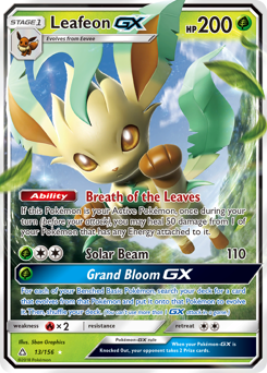 Leafeon-GX z edície Ultra Prism, karta č.13