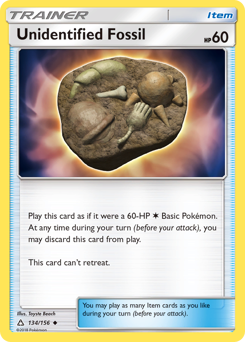 Unidentified Fossil z edície Ultra Prism, karta č.134
