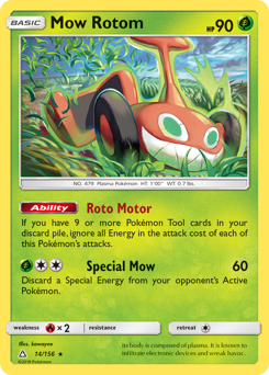 Mow Rotom z edície Ultra Prism, karta č.14