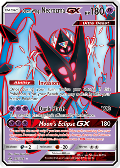 Dawn Wings Necrozma-GX z edície Ultra Prism, karta č.143