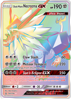 Dusk Mane Necrozma-GX z edície Ultra Prism, karta č.163