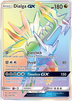 Dialga-GX z edície Ultra Prism, karta č.164