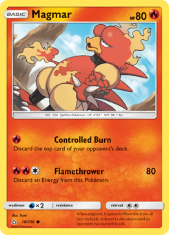 Magmar z edície Ultra Prism, karta č.18