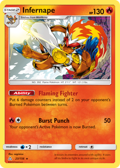 Infernape z edície Ultra Prism, karta č.23