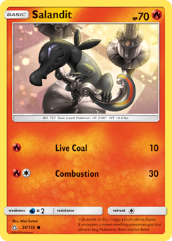 Salandit z edície Ultra Prism, karta č.25