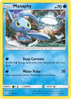 Manaphy z edície Ultra Prism, karta č.42