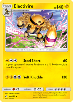 Electivire z edície Ultra Prism, karta č.44