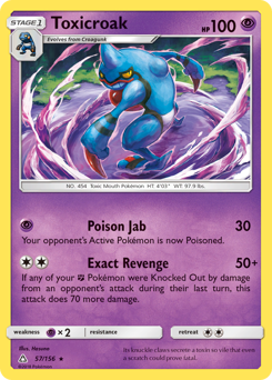 Toxicroak z edície Ultra Prism, karta č.57