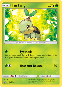 Turtwig z edície Ultra Prism, karta č.6
