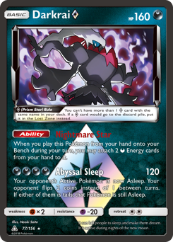 Darkrai ◇ z edície Ultra Prism, karta č.77