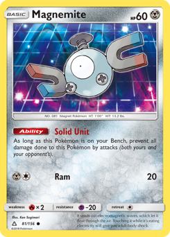 Magnemite z edície Ultra Prism, karta č.81