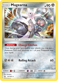 Magearna z edície Ultra Prism, karta č.91