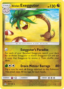 Alolan Exeggutor z edície Ultra Prism, karta č.95