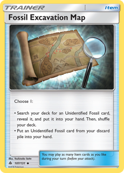 Fossil Excavation Map z edície Forbidden Light, karta č.107