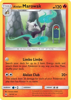 Alolan Marowak z edície Forbidden Light, karta č.12