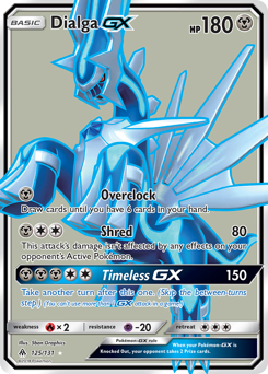 Dialga-GX z edície Forbidden Light, karta č.125