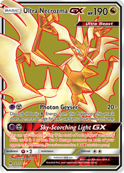 Ultra Necrozma-GX z edície Forbidden Light, karta č.127