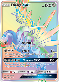Dialga-GX z edície Forbidden Light, karta č.138