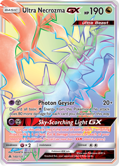 Ultra Necrozma-GX z edície Forbidden Light, karta č.140