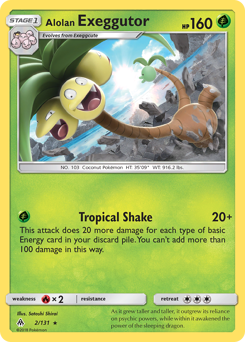 Alolan Exeggutor z edície Forbidden Light, karta č.2