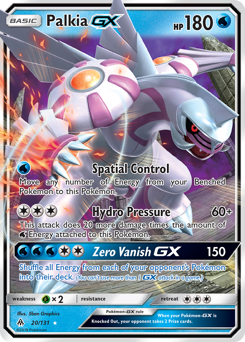 Palkia-GX z edície Forbidden Light, karta č.20