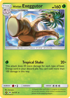 Alolan Exeggutor z edície Forbidden Light, karta č.2a