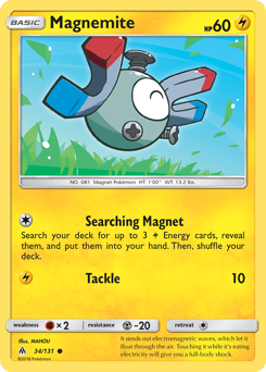 Magnemite z edície Forbidden Light, karta č.34