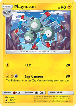 Magneton z edície Forbidden Light, karta č.35