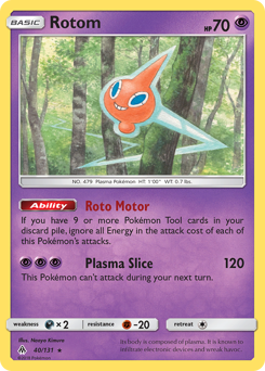 Rotom z edície Forbidden Light, karta č.40