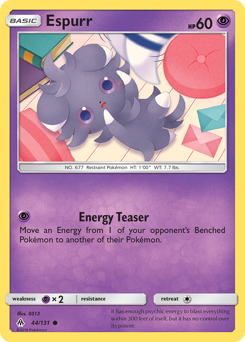 Espurr z edície Forbidden Light, karta č.44