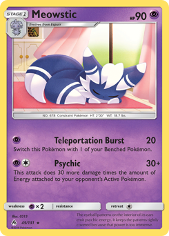 Meowstic z edície Forbidden Light, karta č.45
