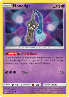 Honedge z edície Forbidden Light, karta č.46