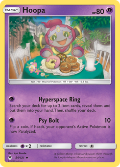 Hoopa z edície Forbidden Light, karta č.54