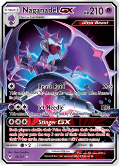 Naganadel-GX z edície Forbidden Light, karta č.56