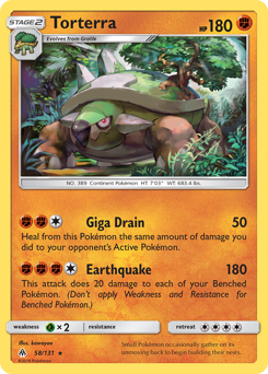 Torterra z edície Forbidden Light, karta č.58